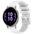 For Garmin Vivoactive 5 20mm Smooth Solid Color Silicone Watch Band(White)