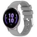 For Garmin Active 5 20mm Smooth Solid Color Silicone Watch Band(Grey)