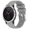 For Garmin Vivoactive 3 20mm Smooth Solid Color Silicone Watch Band(Grey)