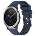 For Garmin Vivoactive 3 20mm Smooth Solid Color Silicone Watch Band(Midnight Blue)