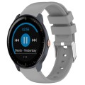 For Garmin Vivoactive3 Music 20mm Smooth Solid Color Silicone Watch Band(Grey)