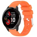 For Garmin Venu 2 Plus 20mm Smooth Solid Color Silicone Watch Band(Orange)