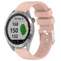 For Garmin Approach S40 20mm Smooth Solid Color Silicone Watch Band(Pink)