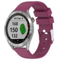 For Garmin Approach S40 20mm Smooth Solid Color Silicone Watch Band(Burgundy)