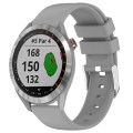 For Garmin Approach S40 20mm Smooth Solid Color Silicone Watch Band(Grey)