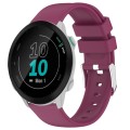 For Garmin Forerunner 55 20mm Smooth Solid Color Silicone Watch Band(Burgundy)