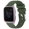 For Garmin Venu SQ 20mm Smooth Solid Color Silicone Watch Band(Army Green)