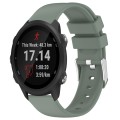 For Garmin Forerunner 245 20mm Smooth Solid Color Silicone Watch Band(Olive Green)