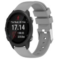 For Garmin Forerunner 245 20mm Smooth Solid Color Silicone Watch Band(Grey)