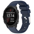 For Garmin Forerunner 245 20mm Smooth Solid Color Silicone Watch Band(Midnight Blue)
