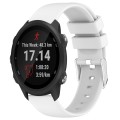 For Garmin Forerunner 245 Music 20mm Smooth Solid Color Silicone Watch Band(White)