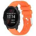 For Garmin Forerunner 245 Music 20mm Smooth Solid Color Silicone Watch Band(Orange)