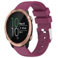 For Garmin Forerunner 645 20mm Smooth Solid Color Silicone Watch Band(Burgundy)