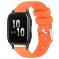 For Garmin Forerunner Sq2 20mm Smooth Solid Color Silicone Watch Band(Orange)