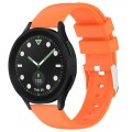 For Samsung Galaxy watch 5 Pro Golf Edition 20mm Smooth Solid Color Silicone Watch Band(Orange)