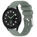For Samsung Galaxy watch 5 Pro Golf Edition 20mm Smooth Solid Color Silicone Watch Band(Olive Green)