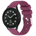 For Samsung Galaxy watch 5 Pro Golf Edition 20mm Smooth Solid Color Silicone Watch Band(Burgundy)