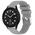 For Samsung Galaxy watch 5 Pro Golf Edition 20mm Smooth Solid Color Silicone Watch Band(Grey)