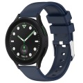 For Samsung Galaxy watch 5 Pro Golf Edition 20mm Smooth Solid Color Silicone Watch Band(Midnight Blu