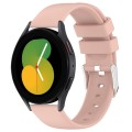 For Samsung Galaxy Watch 5  40mm 20mm Smooth Solid Color Silicone Watch Band(Pink)