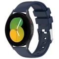For Samsung Galaxy Watch 5  40mm 20mm Smooth Solid Color Silicone Watch Band(Midnight Blue)