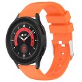 For Samsung Galaxy Watch 5 Pro  45mm 20mm Smooth Solid Color Silicone Watch Band(Orange)