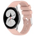For Samsung Galaxy Watch 4 40mm 20mm Smooth Solid Color Silicone Watch Band(Pink)