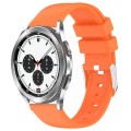 For Samsung  Galaxy Watch 4 Classic 42mm 20mm Smooth Solid Color Silicone Watch Band(Orange)