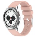 For Samsung  Galaxy Watch 4 Classic 42mm 20mm Smooth Solid Color Silicone Watch Band(Pink)