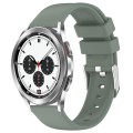 For Samsung  Galaxy Watch 4 Classic 42mm 20mm Smooth Solid Color Silicone Watch Band(Olive Green)