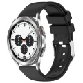 For Samsung  Galaxy Watch 4 Classic 42mm 20mm Smooth Solid Color Silicone Watch Band(Black)