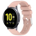 For Samsung Galaxy Watch Active 2 40mm 20mm Smooth Solid Color Silicone Watch Band(Pink)