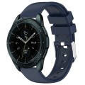 For Samsung Galaxy Watch 42mm 20mm Smooth Solid Color Silicone Watch Band(Midnight Blue)