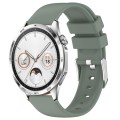 For Huawei Watch GT4 41mm 20mm Smooth Solid Color Silicone Watch Band(Olive Green)