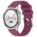 For Huawei Watch GT4 41mm 20mm Smooth Solid Color Silicone Watch Band(Burgundy)