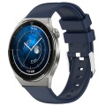 For Huawei Watch GT3 Pro 43mm 20mm Smooth Solid Color Silicone Watch Band(Midnight Blue)