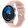 For Huawei Watch GT3 42mm 20mm Smooth Solid Color Silicone Watch Band(Pink)