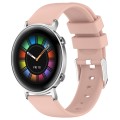 For Huawei Watch GT2 42mm 20mm Smooth Solid Color Silicone Watch Band(Pink)