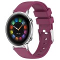For Huawei Watch GT2 42mm 20mm Smooth Solid Color Silicone Watch Band(Burgundy)