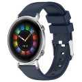 For Huawei Watch GT2 42mm 20mm Smooth Solid Color Silicone Watch Band(Midnight Blue)