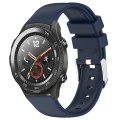 For Huawei Watch 2 20mm Smooth Solid Color Silicone Watch Band(Midnight Blue)