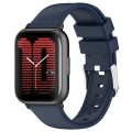 For Amazfit Active 20mm Smooth Solid Color Silicone Watch Band(Midnight Blue)