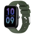 For Amazfit Bip 3 20mm Smooth Solid Color Silicone Watch Band(Army Green)