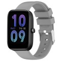 For Amazfit Bip 3 20mm Smooth Solid Color Silicone Watch Band(Grey)