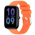 For Amazfit Bip 3 Pro 20mm Smooth Solid Color Silicone Watch Band(Orange)
