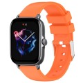 For Amazfit GTS 3 20mm Smooth Solid Color Silicone Watch Band(Orange)