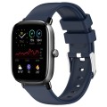 For Amazfit GTS 2 Mini 20mm Smooth Solid Color Silicone Watch Band(Midnight Blue)