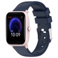 For Amazfit Pop Pro 20mm Smooth Solid Color Silicone Watch Band(Midnight Blue)