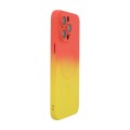 For iPhone 13 Pro ENKAY Hat-Prince MagSafe Rainbow Gradient Silicone Phone Case with Lens Film(Orang