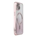 For iPhone 13 ENKAY Hat-Prince Magnetic Glitter Plated Shockproof Phone Case with Lens Film(Pink)